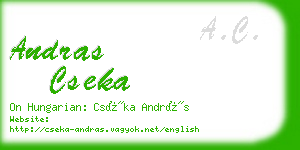 andras cseka business card